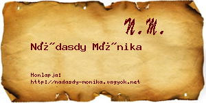 Nádasdy Mónika névjegykártya